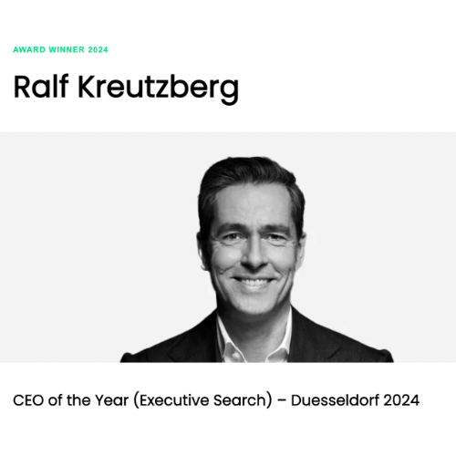 Ralf Kreutzberg „CEO of the Year (Executive Search) – Düsseldorf 2024“